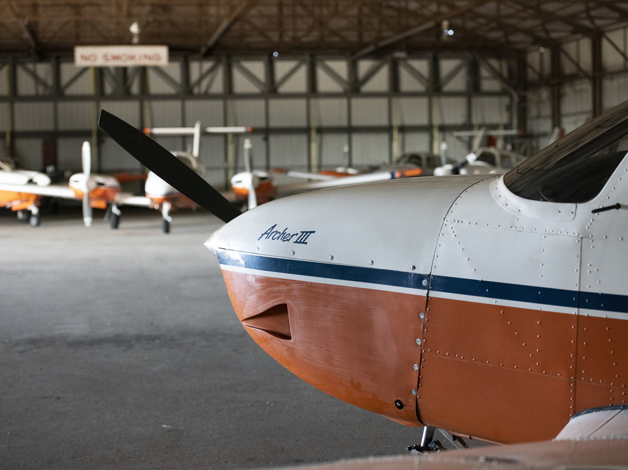 Plane on a runway